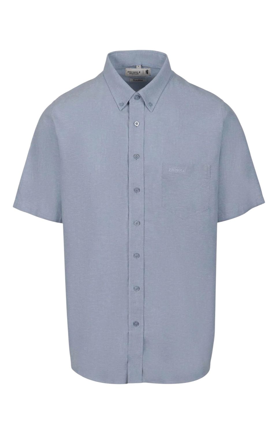 Pringle | Barry Classic Short Sleeve Shirt | Mid Blue