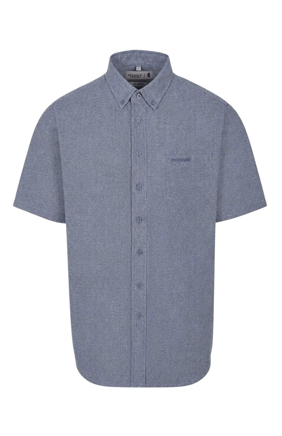 Pringle | Barry Classic Short Sleeve Shirt | Mid Navy