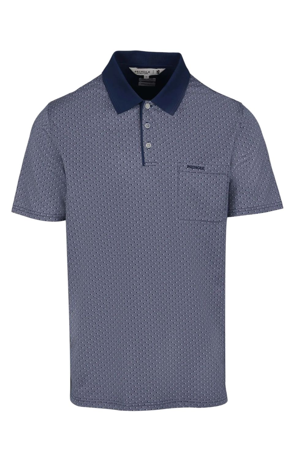Pringle | Simon Jacquard Mercerised Golfer | Navy