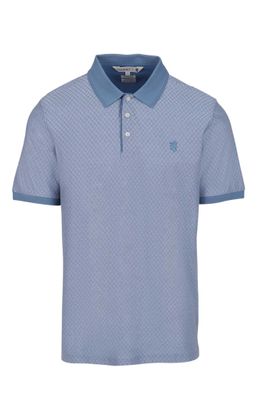 Pringle | Toby Jacquard Mercerised Golfer | Blue