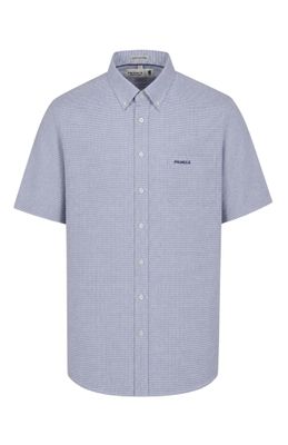 Pringle | Noah Textured Classic Short Sleeve Shirt | Blue