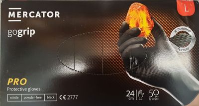 MERCATOR gogrip pro Nitril Handschuhe – puderfrei & latexfrei 1 Box (50 Stk./Box)