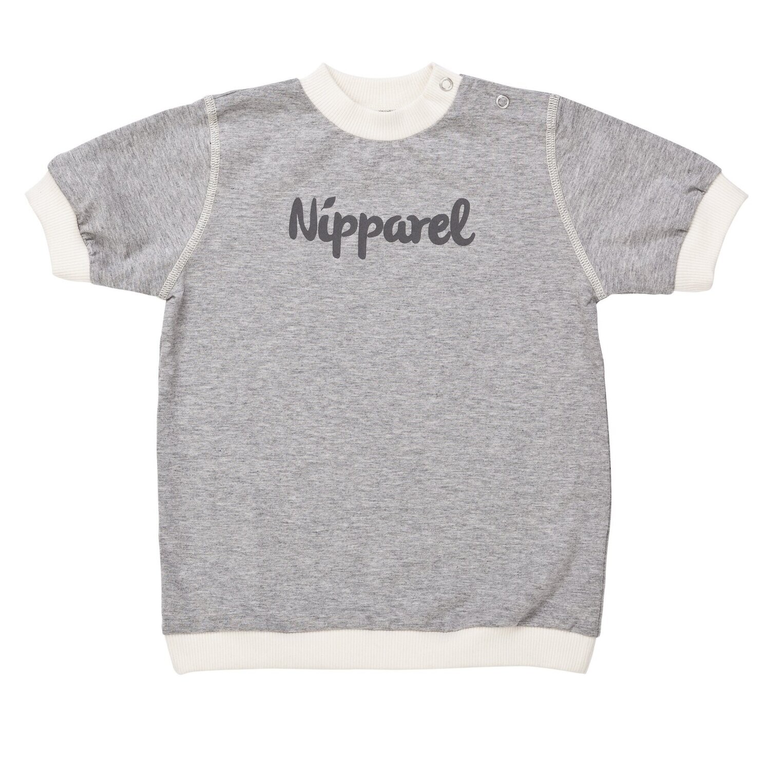 Baby T-Shirt Logo Short Sleeve Grey - Nipparel