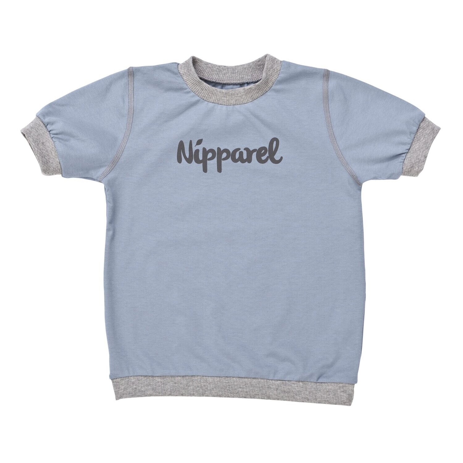 Kids T-Shirt Logo Short Sleeve Blue - Nipparel