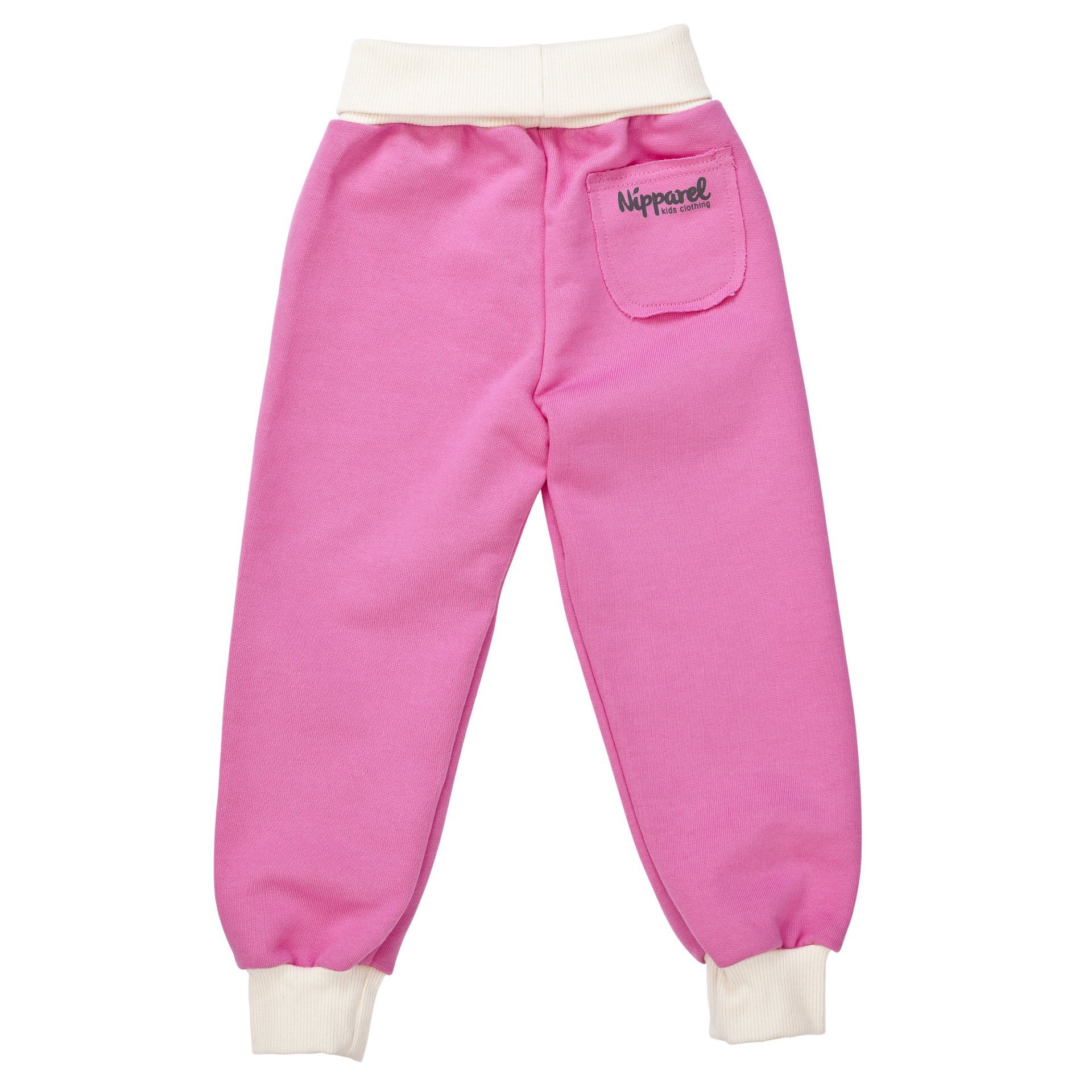 Lange  Kinder Hose aus Bio-Baumwolle in Rosa mit bequemem Bund und Beinbündchen – superweich & dehn…