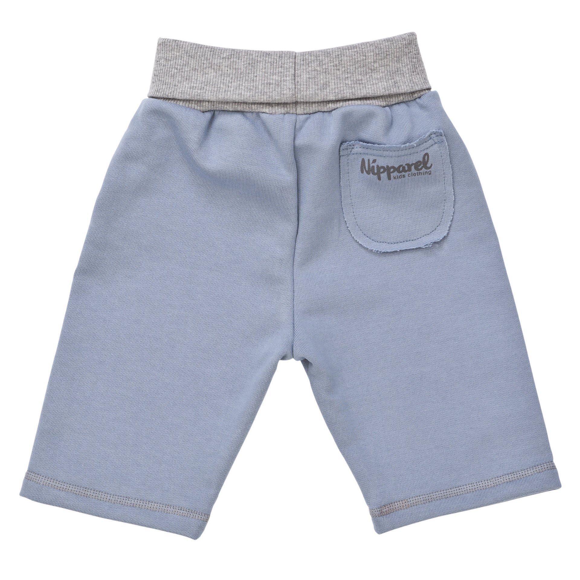 Kurze Kinderhose aus Bio-Baumwolle in Blau mit extrabreitem Bund – weich & bequem für warme Tage – …