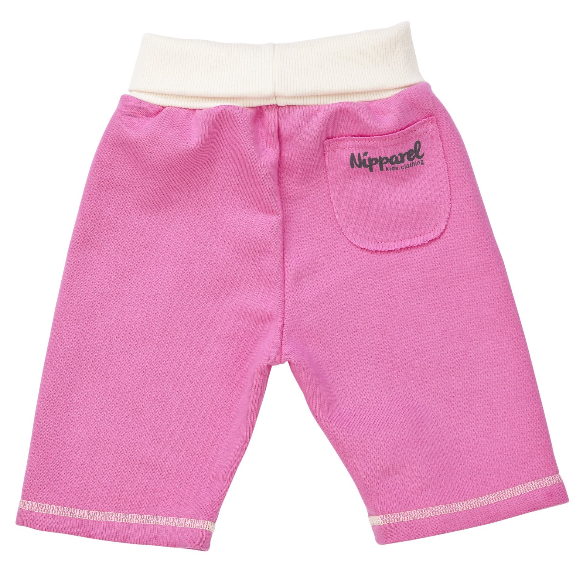 Kurze Babyhose aus Bio-Baumwolle in Rosa mit extrabreitem Bund – weich & bequem für warme Tage – Vo…