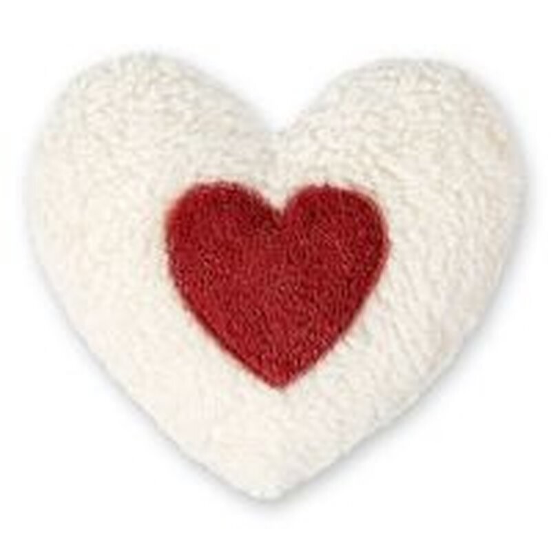 Cherry Pit Heat Cushion Heart White-Red - Efie Cherry Pit Heat Cushion Heart White-Red - Efie