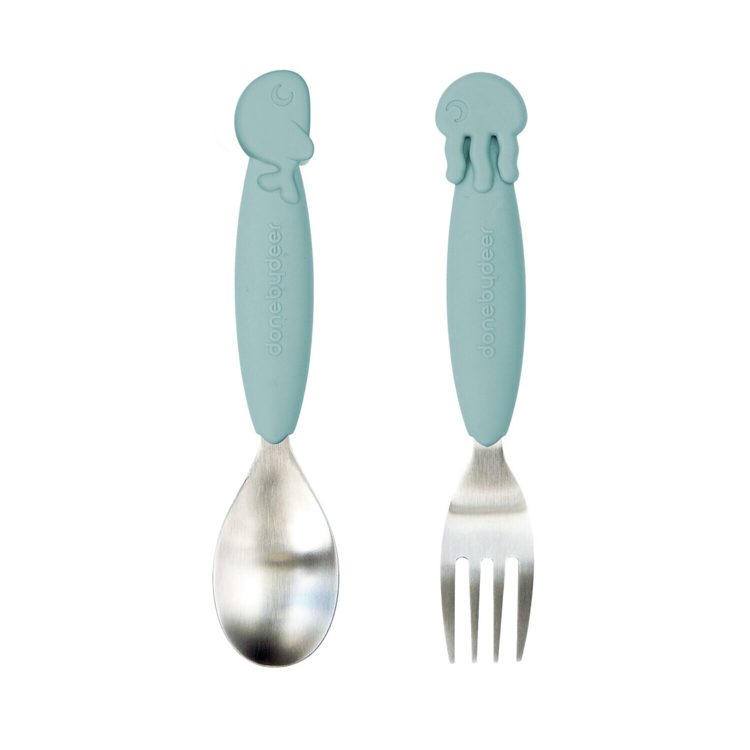 Spoon & Fork Set Sea Friends Blue - Done by Deer