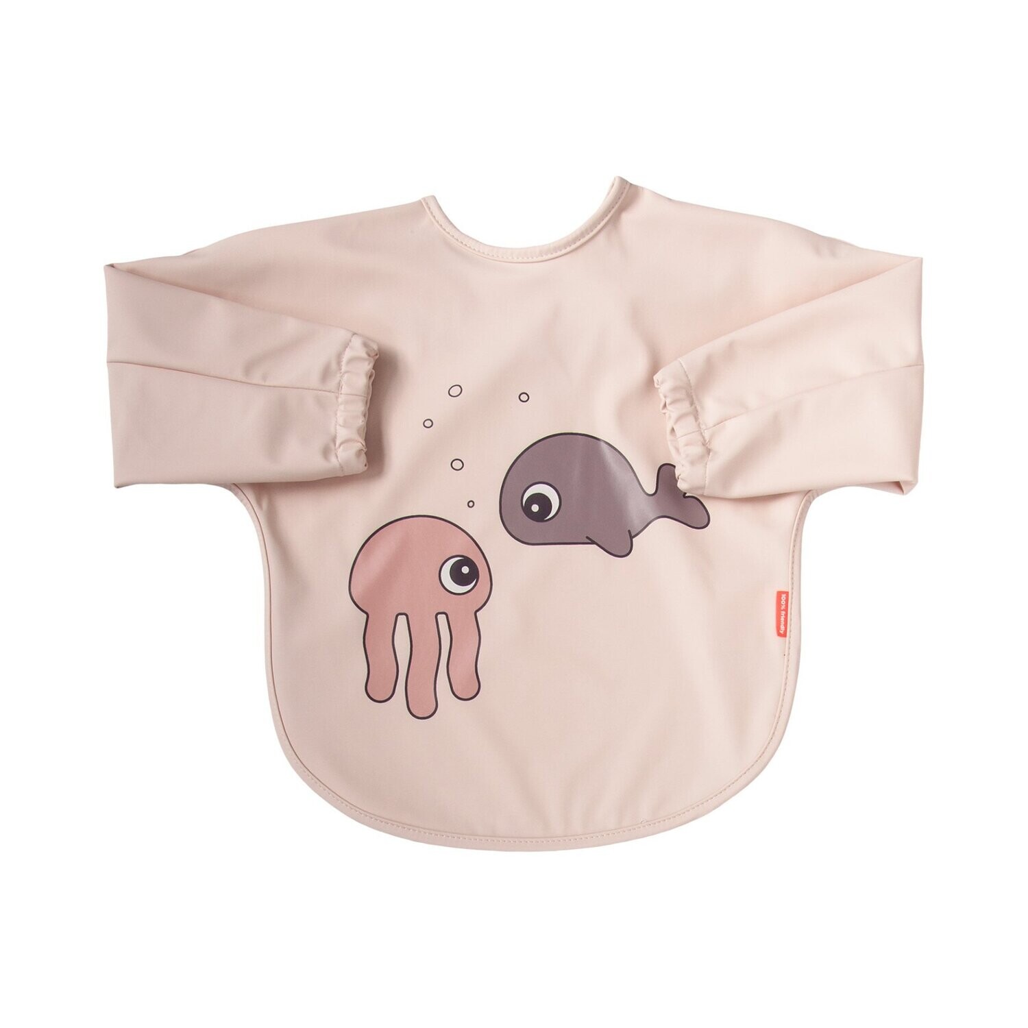 Bib with Sleeves Sea Friends Pink - Done by Deer