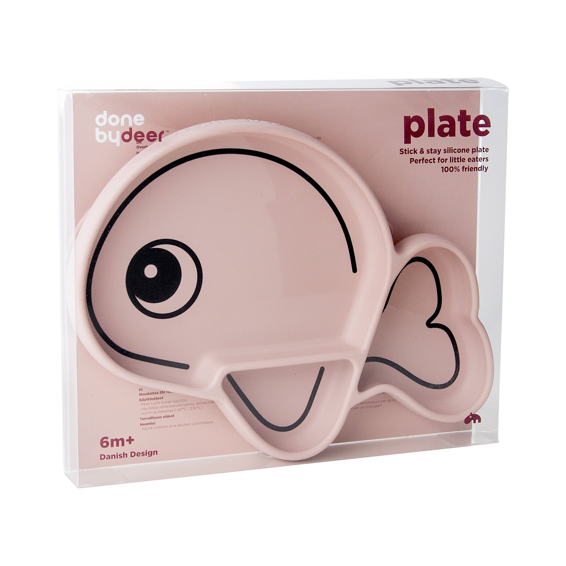 Teller Silikon Stick & Stay Wal Rosa - Done by Deer