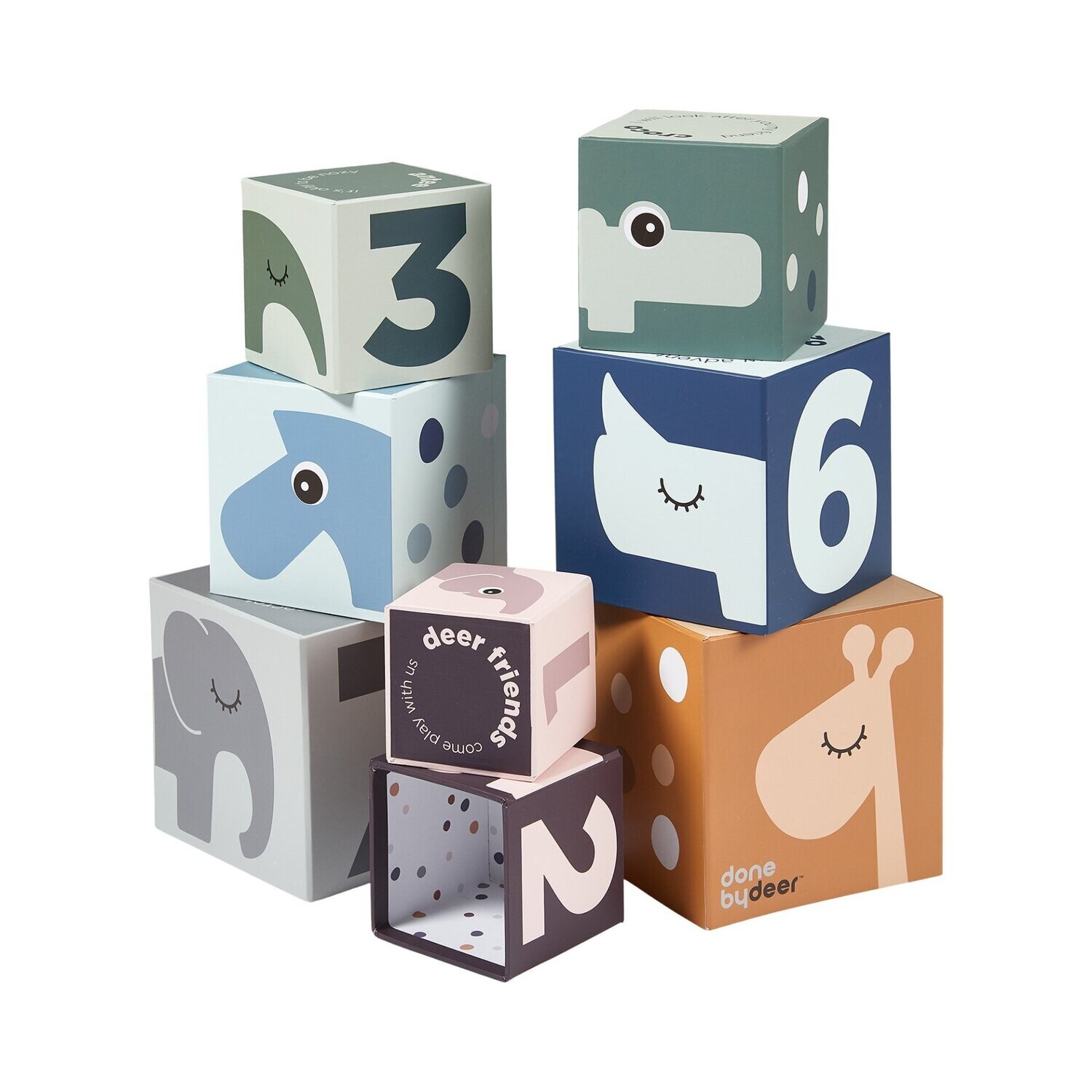 Stacking Cube Deer Friends Farbenmix - Done by Deer