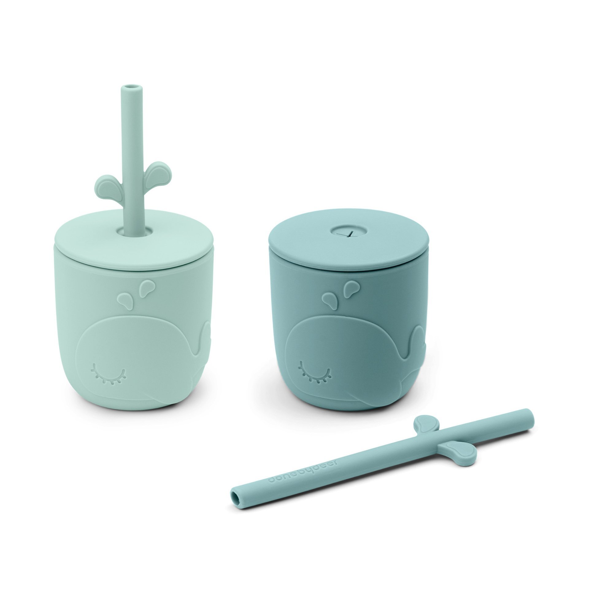 Trinkhalmbecher 2er-Pack Wal Blau - Done by Deer