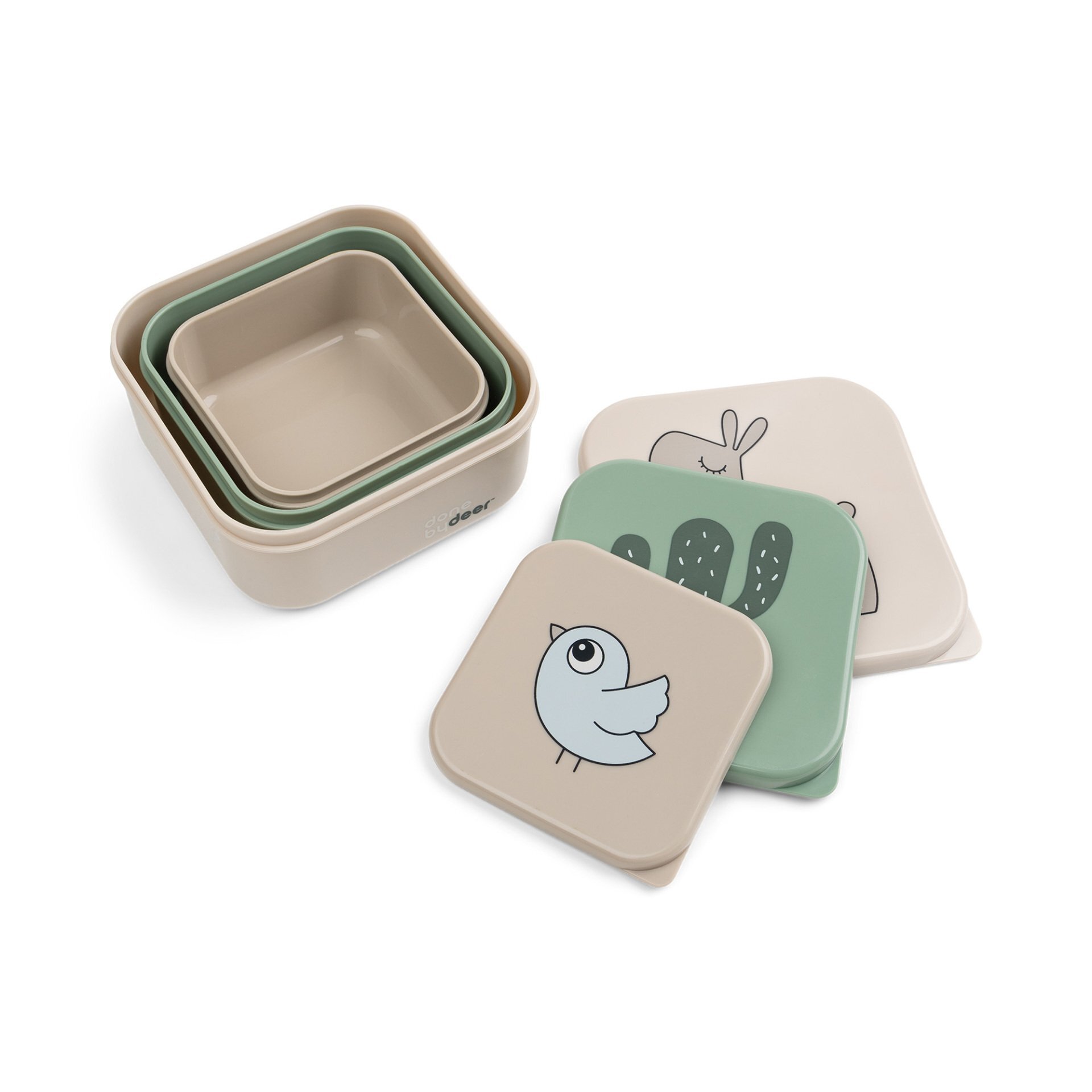 Snackbox 3er-Set Lama Beige - Done by Deer