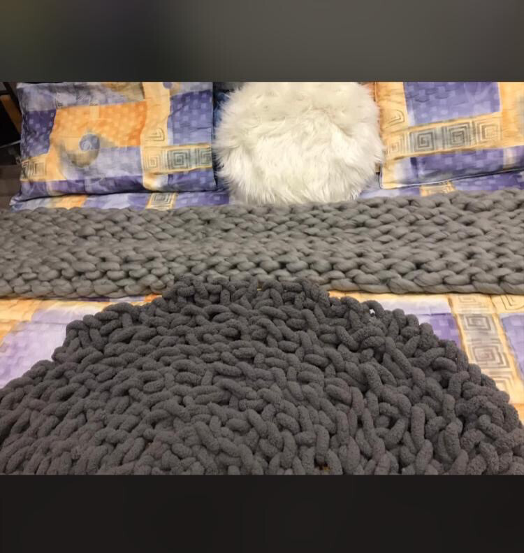 Bella’s Hand/Finger Knitted Throws