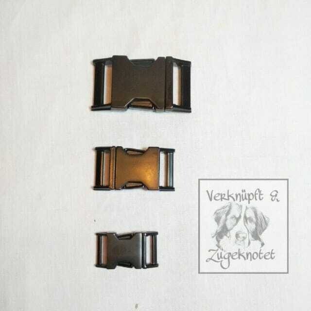 Steck-Schnallen schwarz  in drei Größen