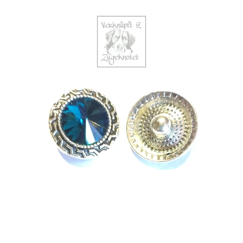 Druckknopf tiefblau