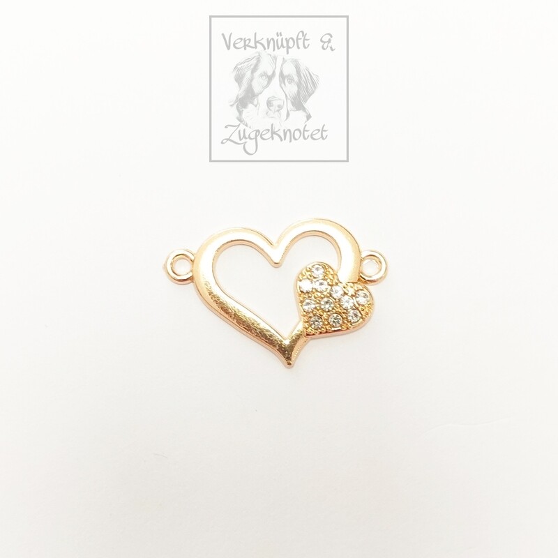 Verbinder Herzen Strass 💞
