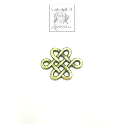 Verbinder keltischer Knoten antikgold
