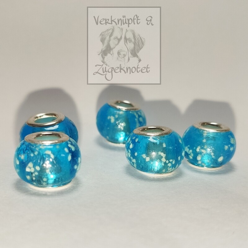 Fantasy Acryl-Perlen Galaxy türkis