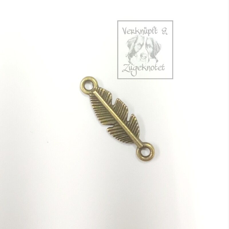 Verbinder Feder antikgold