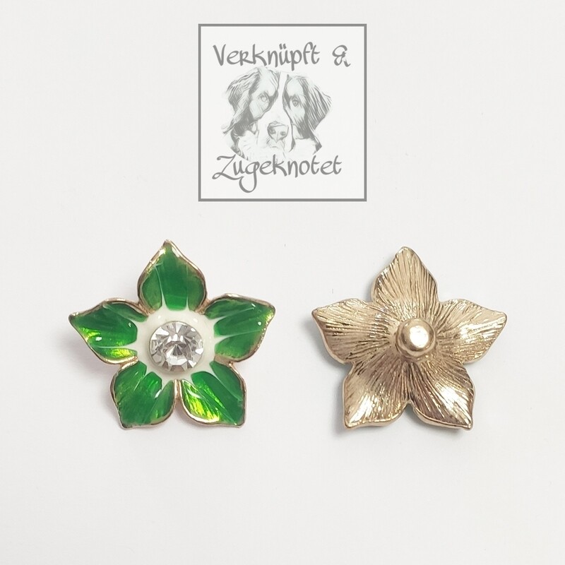 Druckknopf grüne Lilie