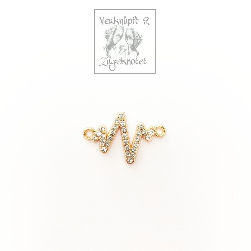 Verbinder Herzschlag gold