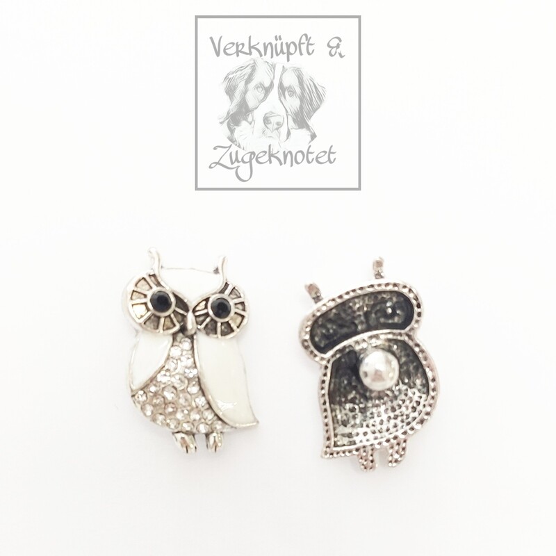 Druckknopf Eule