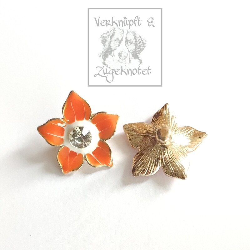 Druckknopf orange Lilie