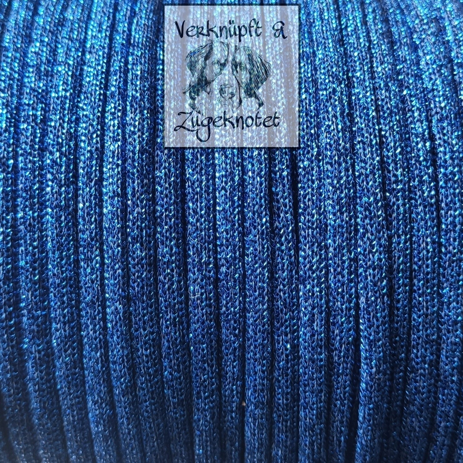 Dekoschnur Metallic blau