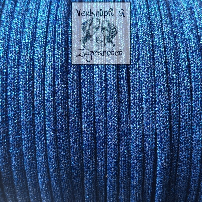 Dekoschnur Metallic blau