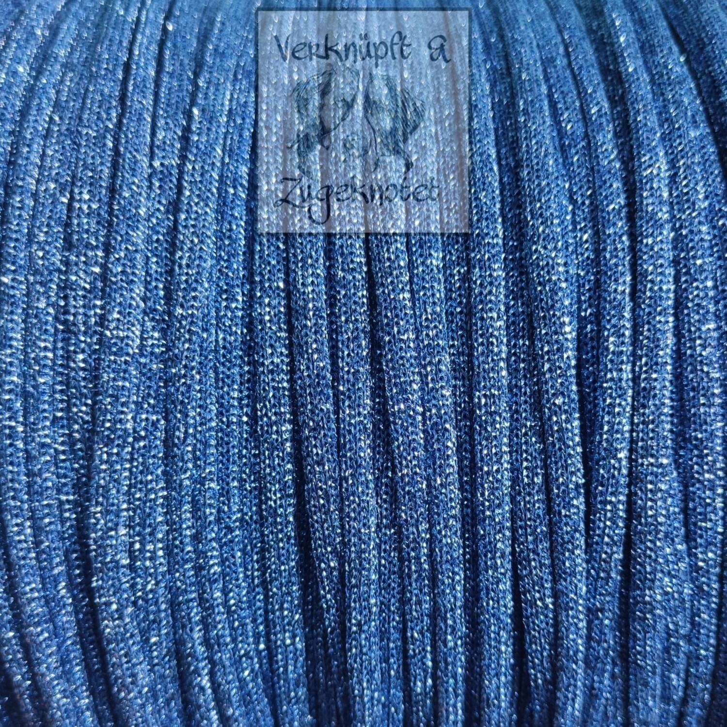 Dekoschnur Metallic Stahlblau