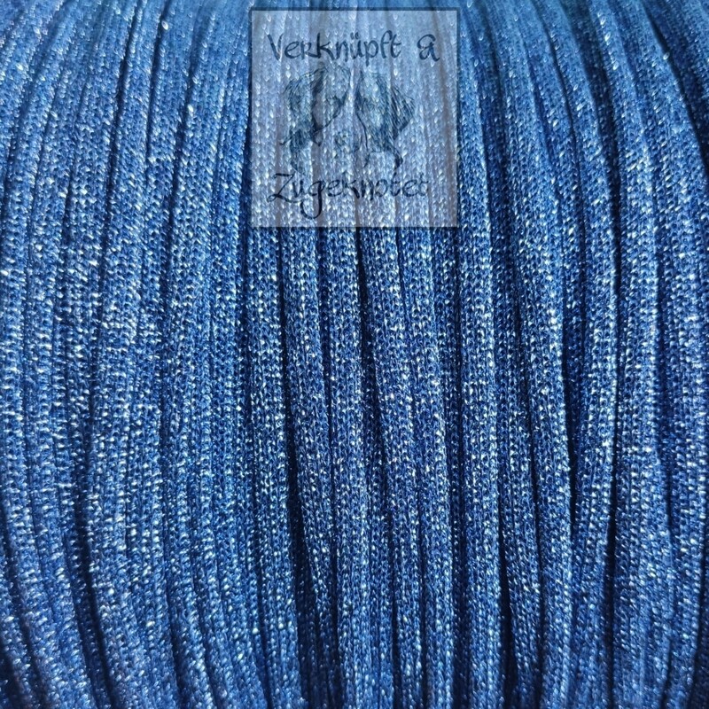 Dekoschnur Metallic Stahlblau