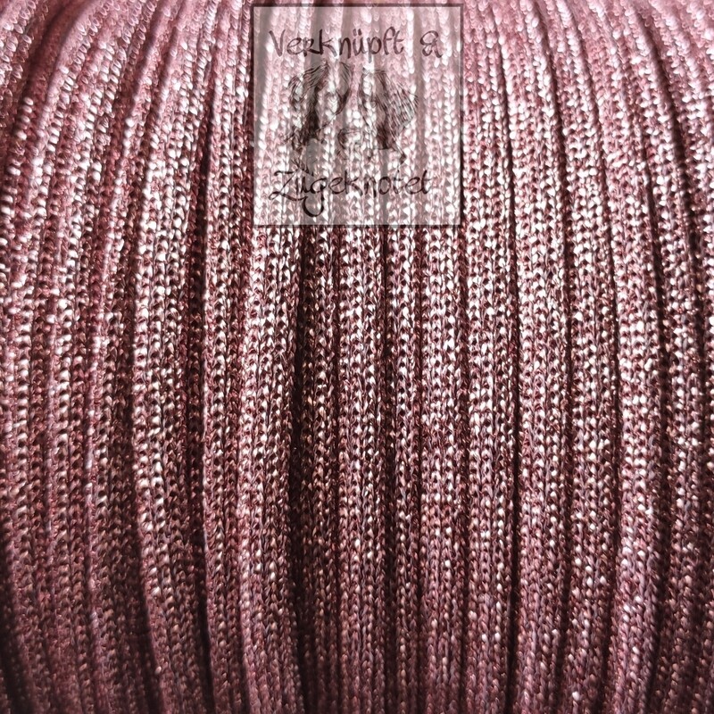 Dekoschnur Metallic rosa