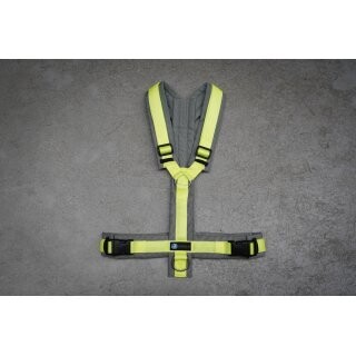 Brustgeschirr Fun limited edition  grau / lemon