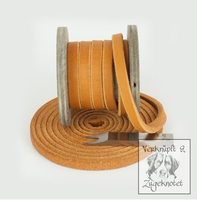 Fettleder Meterware  15 mm Cognac