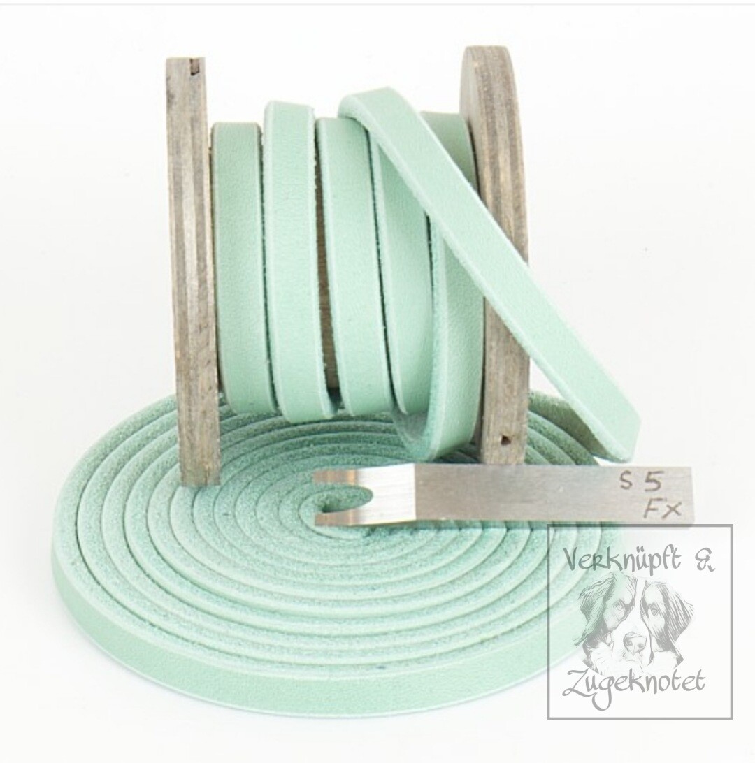Fettleder Meterware  15 mm Mint