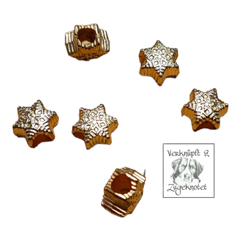 Schneeflocken Acryl gold