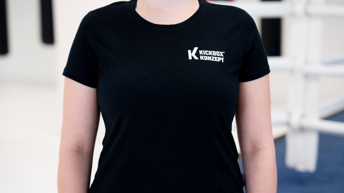 Damen Kickbox Konzept T-Shirt kurzarm