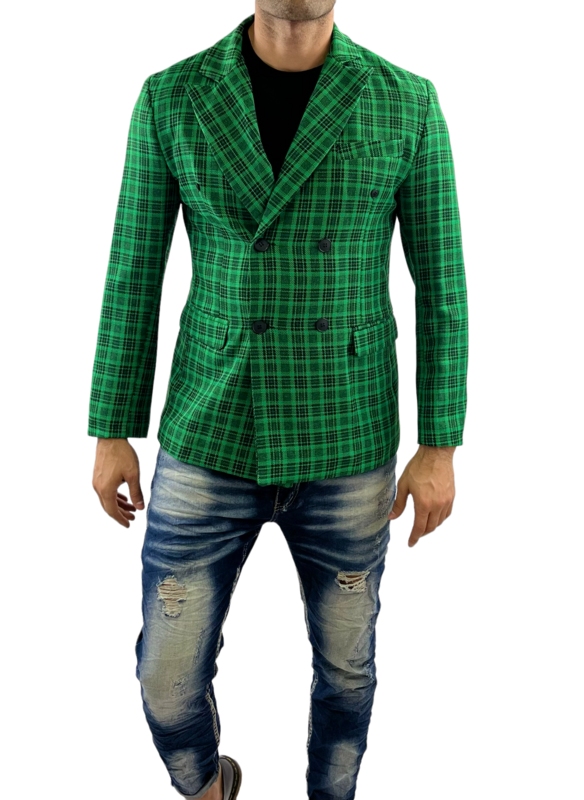 GIACCA QUADRI VERDE