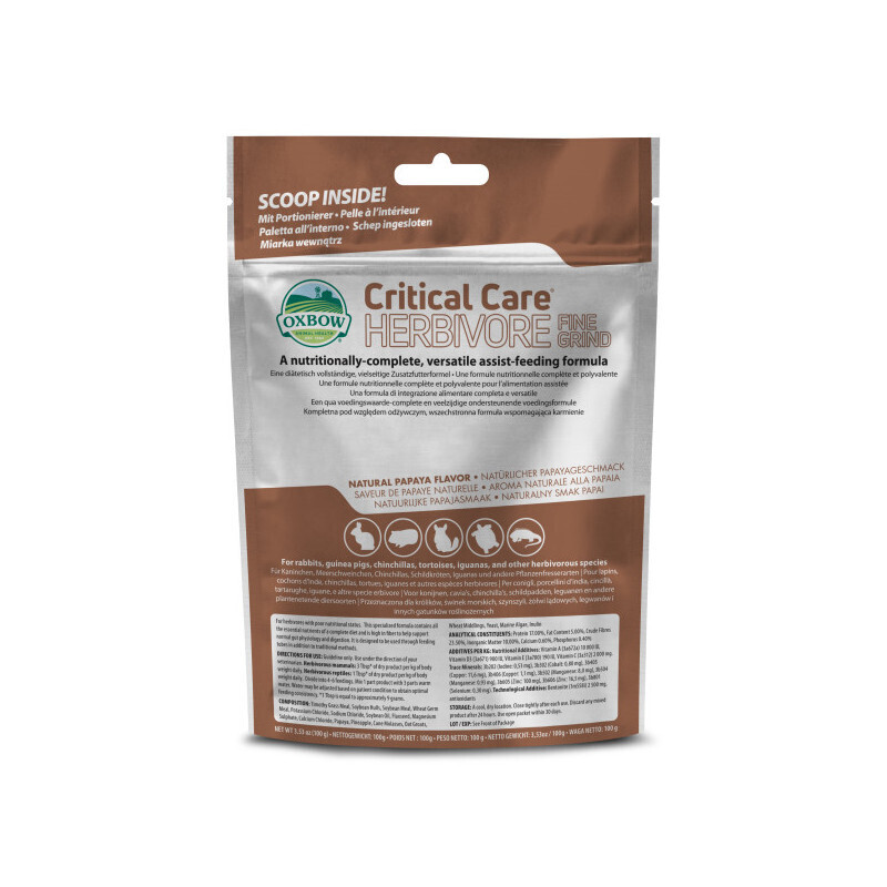 Oxbow Critical Care Herbivore Fine Grind 100g