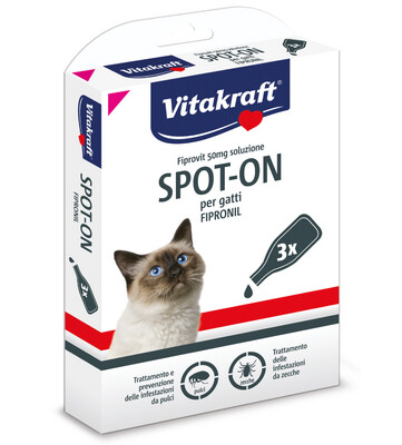 Spot-On Antiprassitario per Gatti con Fipronil 3 Pipette anti pulci