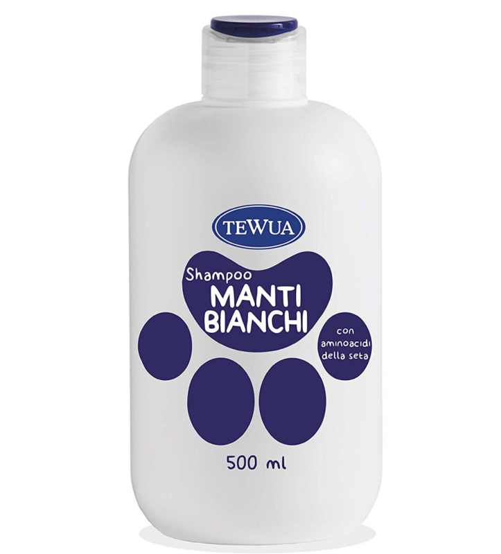 Shampoo manti bianchi per cani e gatti, con aminoacidi della seta 500ml