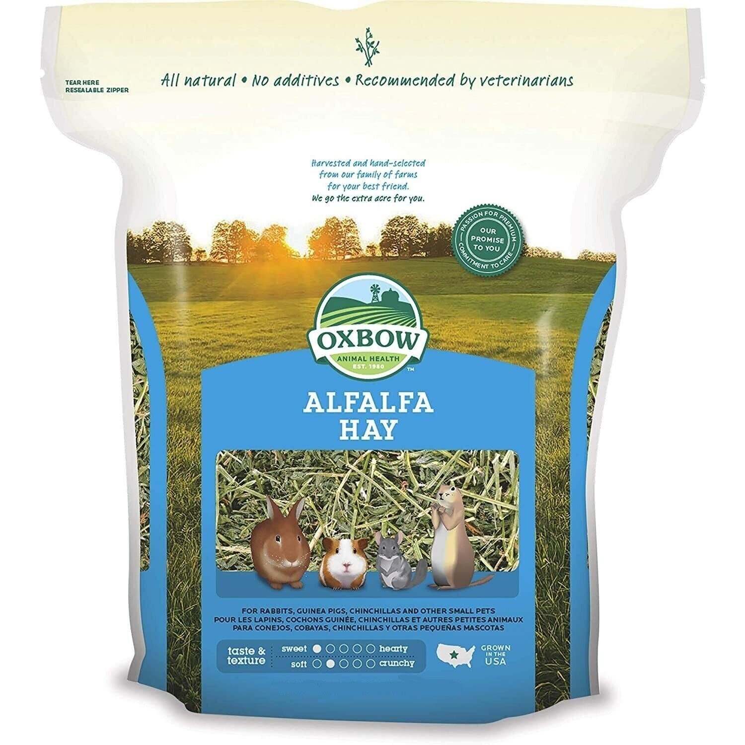 Oxbow Alfalfa Hay fieno per conigli giovani con erba medica 1,130kg