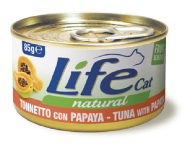 Life Cat Tonnetto con Papaya Umido per Gatti 85 g
