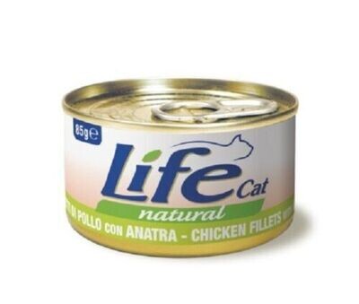 Life Cat Filetti di Pollo con Anatra Umido per gatti 85 g