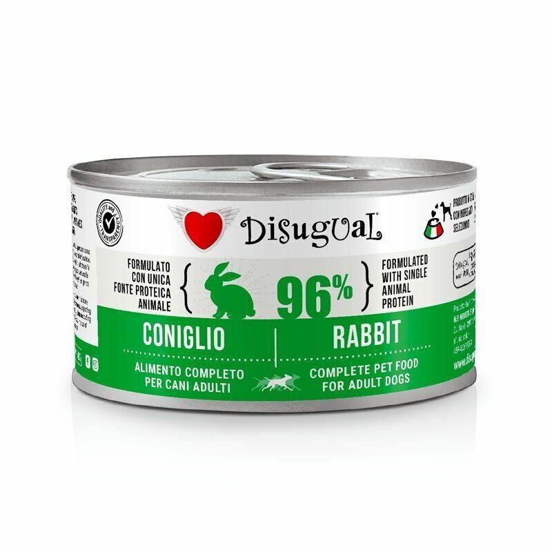 Disugual Patè Monoproteico Coniglio Umido per cani 150 g