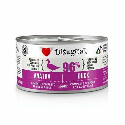 Disugual Patè Monoproteico Anatra Alimento umido per cani 150 g