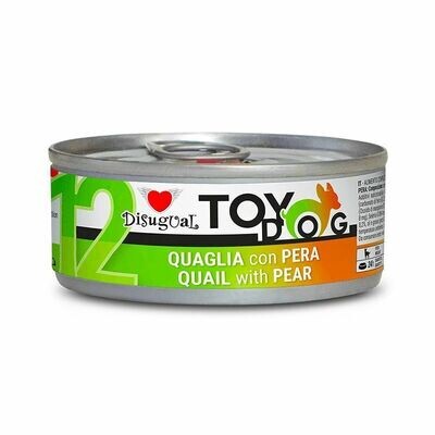 ​Disugual Toy Dog12 Fruit Quaglia con Pera Alimento umido per cani 85 g