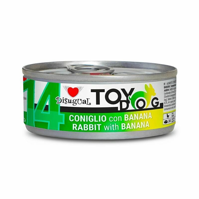 ​Disugual Toy Dog14 Fruit Coniglio con Banana Umido per cani 85g